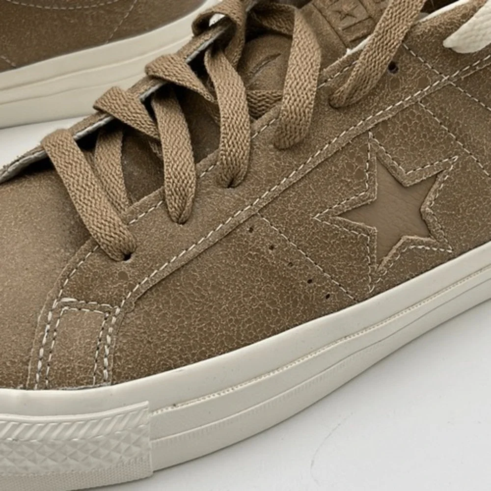 CONVERSE One Star Pro Mens 11 Womens 12.5 Tan Leather Sneakers Star NWT Shoes - Picture 7 of 15